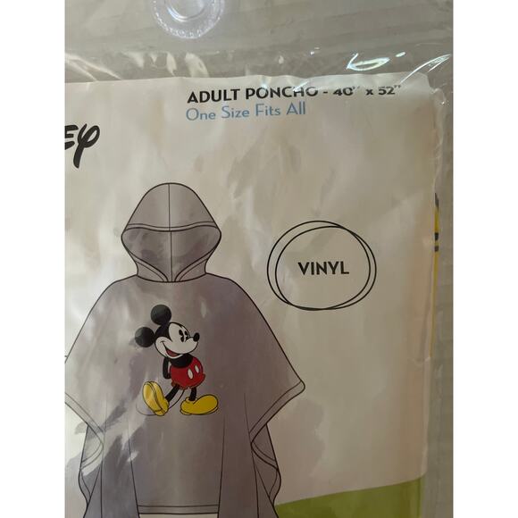 NWT Jerry Leigh  Disney Adult  40 x 52 Vinyl Poncho - Picture 7 of 8